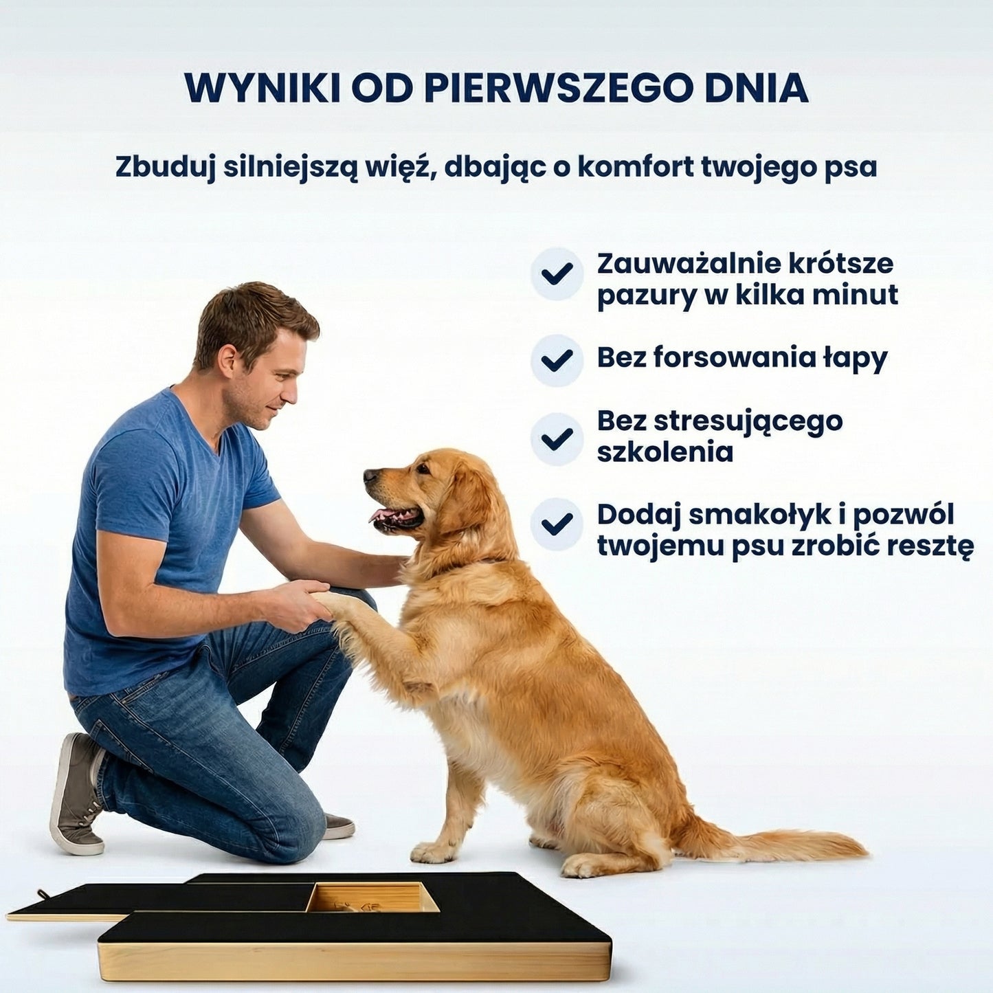 Bezstresowe obcinanie pazurów – deska dla psa